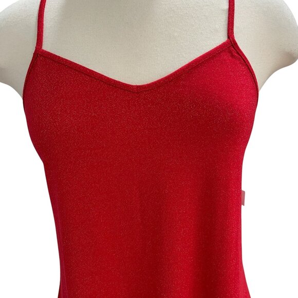 INC Red Sparkle Robe Nightgown Set XS Metallic Holiday Intimates Lounge Sleep - Picture 11 of 16